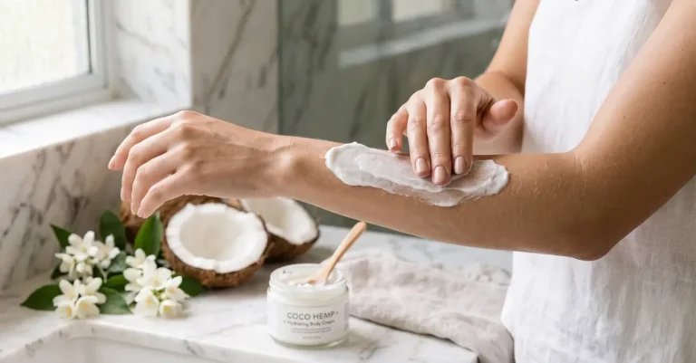 Handcreme wird auf trockene Hände aufgetragen